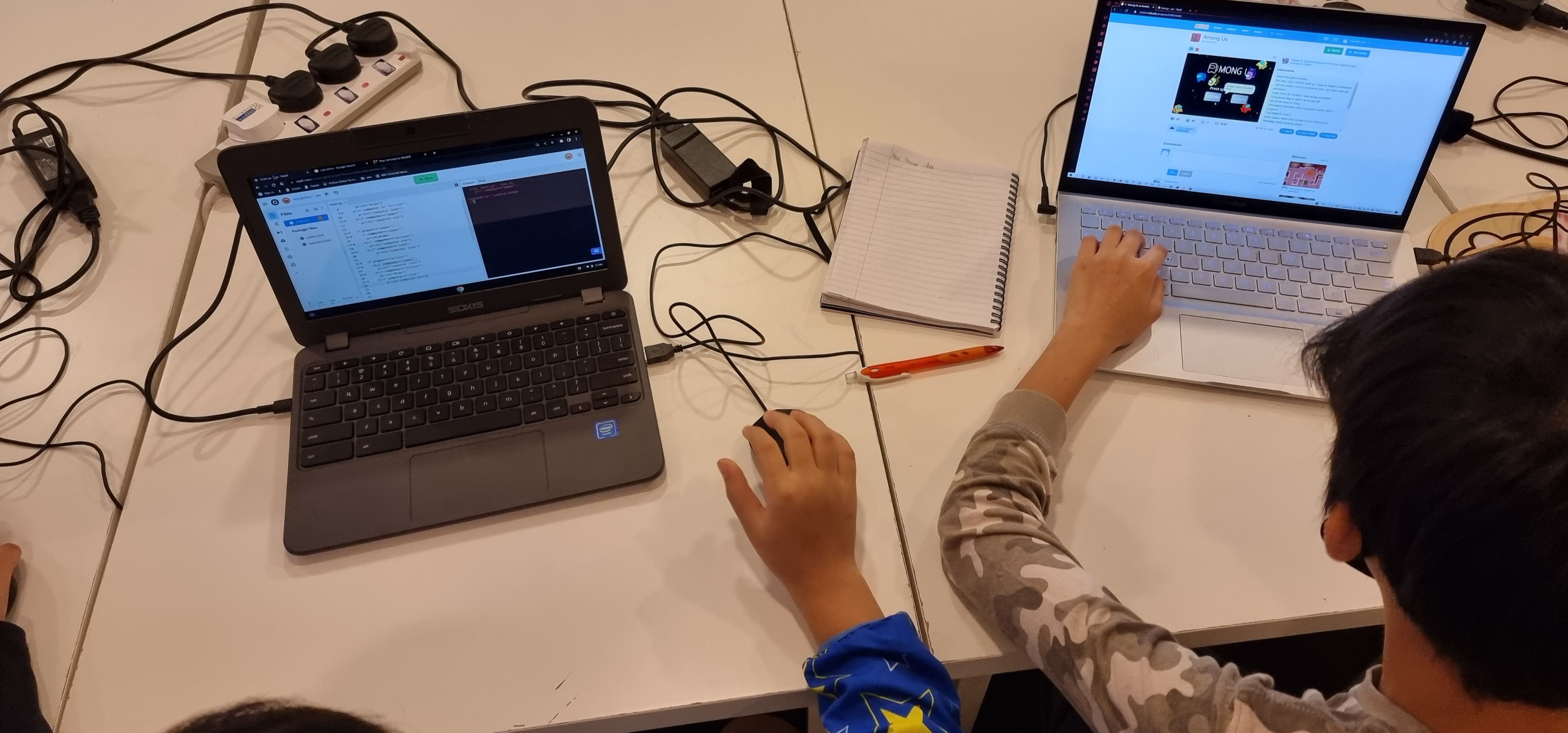 Kids in a Python Programming class